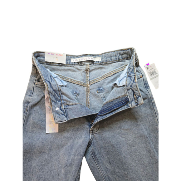 Women's Tinsletown High Rise Flare Jeans Size 1/ 25 Blue - Picture 5 of 8